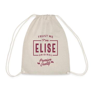 Elise Personalized Name Birthday Gift - Drawstring Bag - nature - Front
