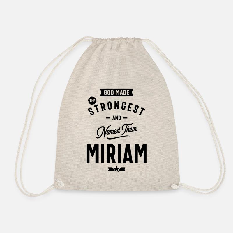 Miriam personalisierter Name Geburtstagsgeschenk - Turnbeutel - Natur