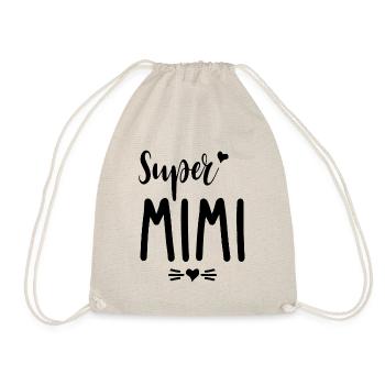 Super Mimi Muttertagsgeschenk der Frauen - Turnbeutel - Natur - Vorne