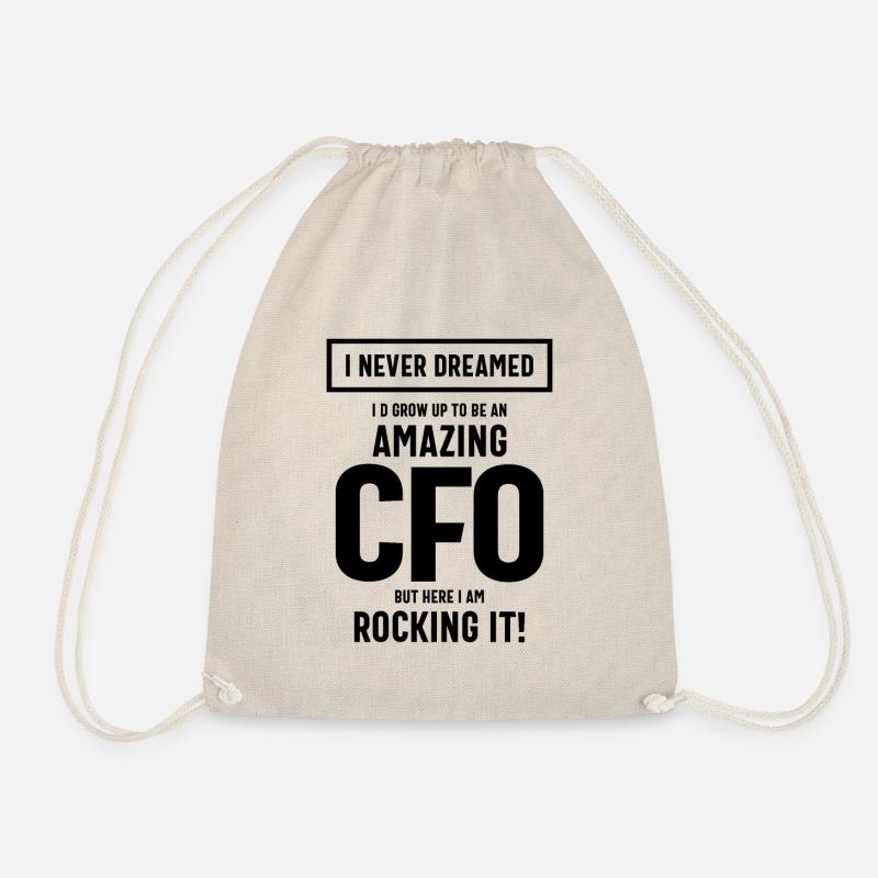 Amazing CFO Job Title Gift - Drawstring Bag - nature