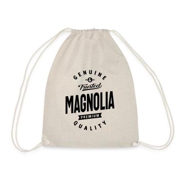 Magnolia personalisierter Name Geburtstagsgeschenk - Turnbeutel - Natur - Vorne