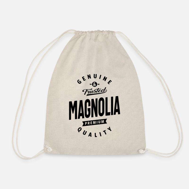 Magnolia personalisierter Name Geburtstagsgeschenk - Turnbeutel - Natur