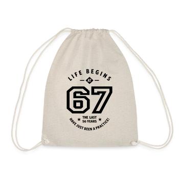 67 Year Old Gift | 67th Birthday Gift Ideas - Drawstring Bag - nature - Front