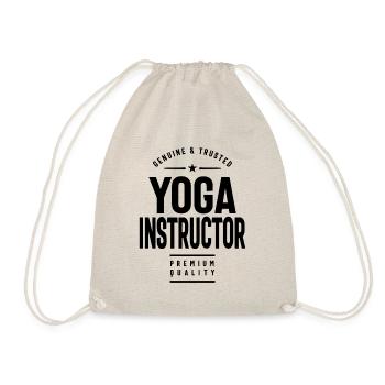 Yoga-Lehrer Geschenk lustige Job-Titel-Beruf - Turnbeutel - Natur - Vorne
