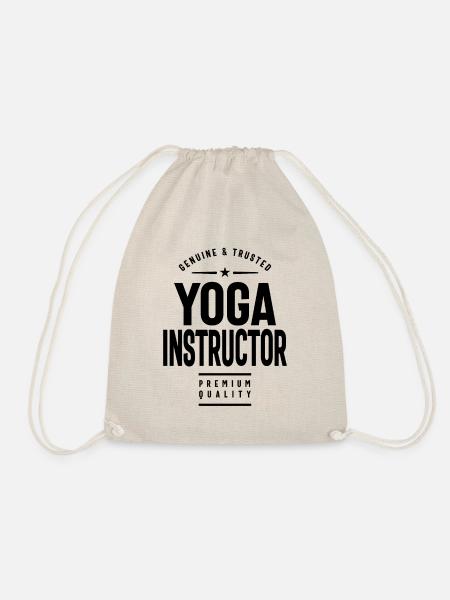 Yoga-Lehrer Geschenk lustige Job-Titel-Beruf - Turnbeutel - Natur