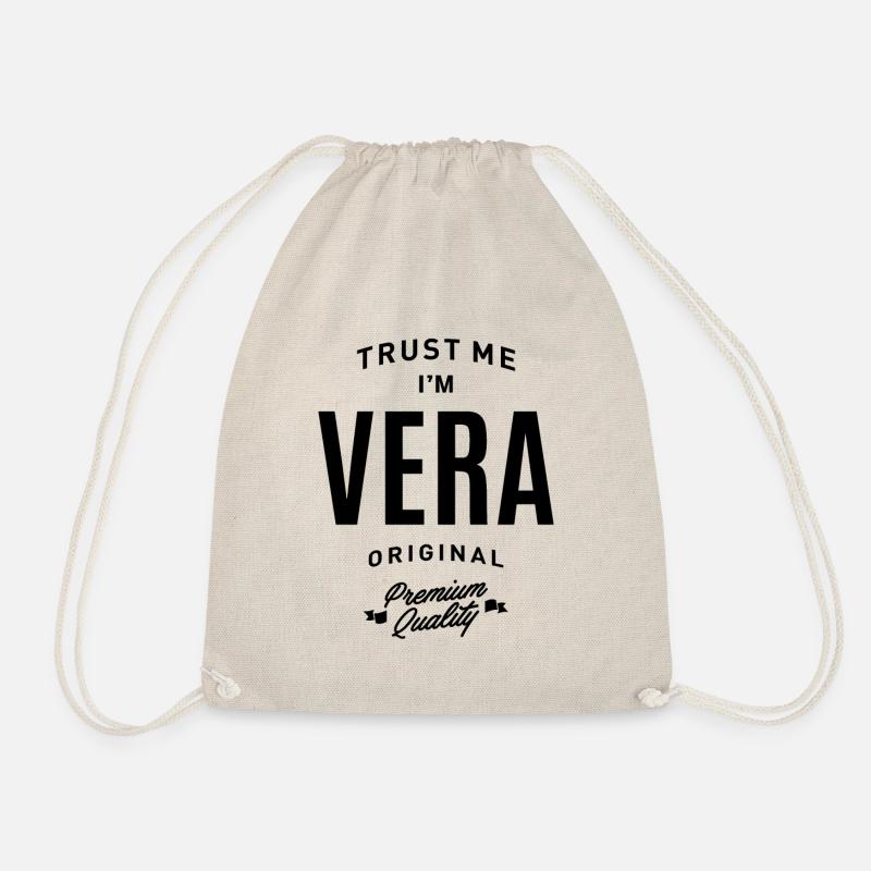 Womens Vera personalisierte Namen Geburtstagsgeschenk - Turnbeutel - Natur