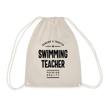 Schwimmen Lehrer Geschenk lustige Job-Titel - Turnbeutel - Natur - Vorne