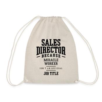 Sales Director Gift Funny Job Title - Drawstring Bag - nature - Front