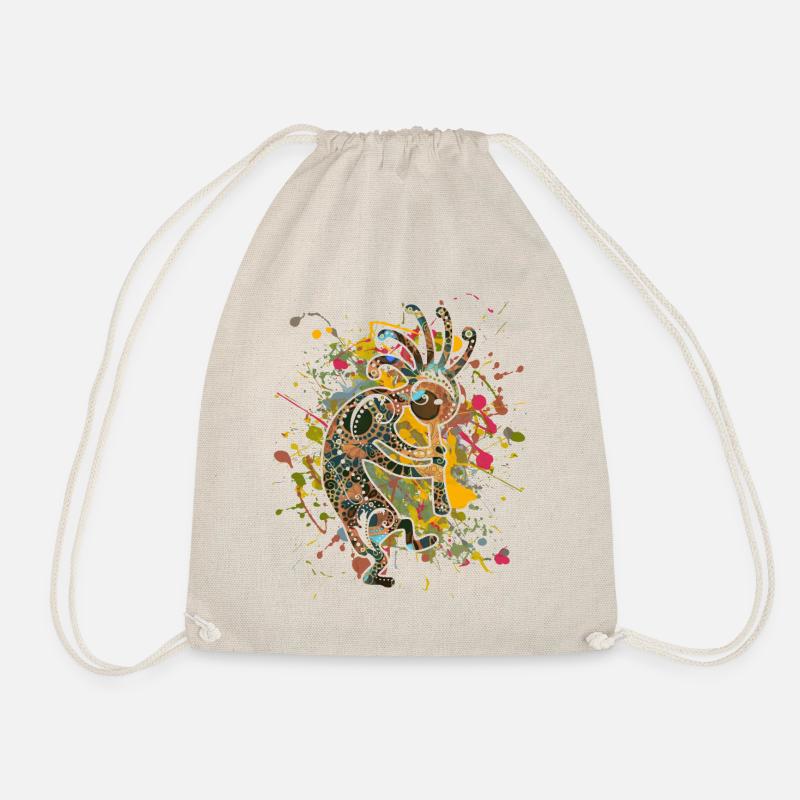 Amérindiens Kokopelli - Éclaboussures colorées 4 - Sac de sport léger - nature