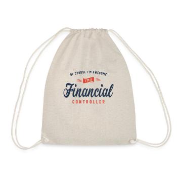 Of Course I Am Awesome I'm a Financial Controller - Drawstring Bag - nature - Front