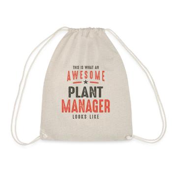 Funny Awesome Plant Manager Job Occupation - Drawstring Bag - nature - Front