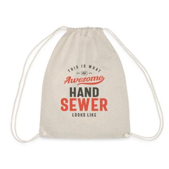 Funny Awesome Hand Sewer Job Occupation - Drawstring Bag - nature - Front
