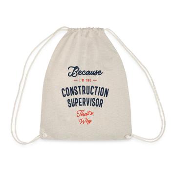 Construction Supervisor Job Occupation - Drawstring Bag - nature - Front