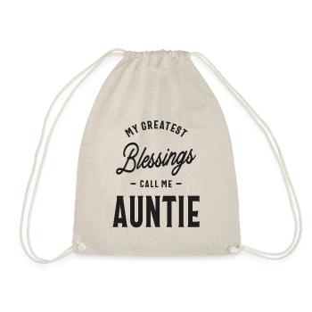 Funny Auntie - Drawstring Bag - nature - Front
