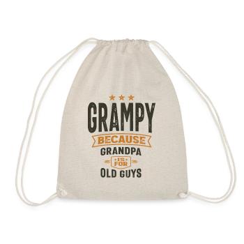 Grampy Because Grandpa Is For Old Guys - Drawstring Bag - nature - Front
