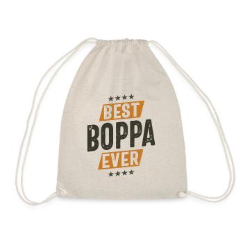Best Boppa Ever - Dad Grandpa - Drawstring Bag - nature - Front