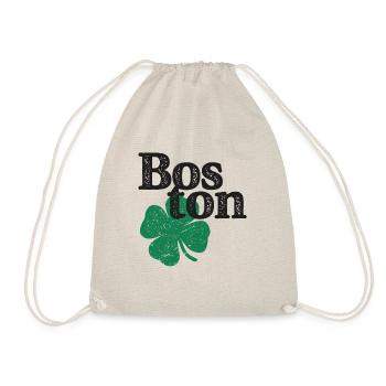 St Patricks Day Shamrock Massachusetts Boston - Drawstring Bag - nature - Front