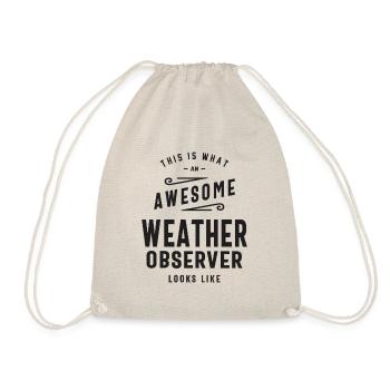Weather Observer Job Title Occupation Birthday Wor - Drawstring Bag - nature - Front