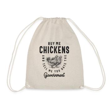 Chickens & Government - Drawstring Bag - nature - Front