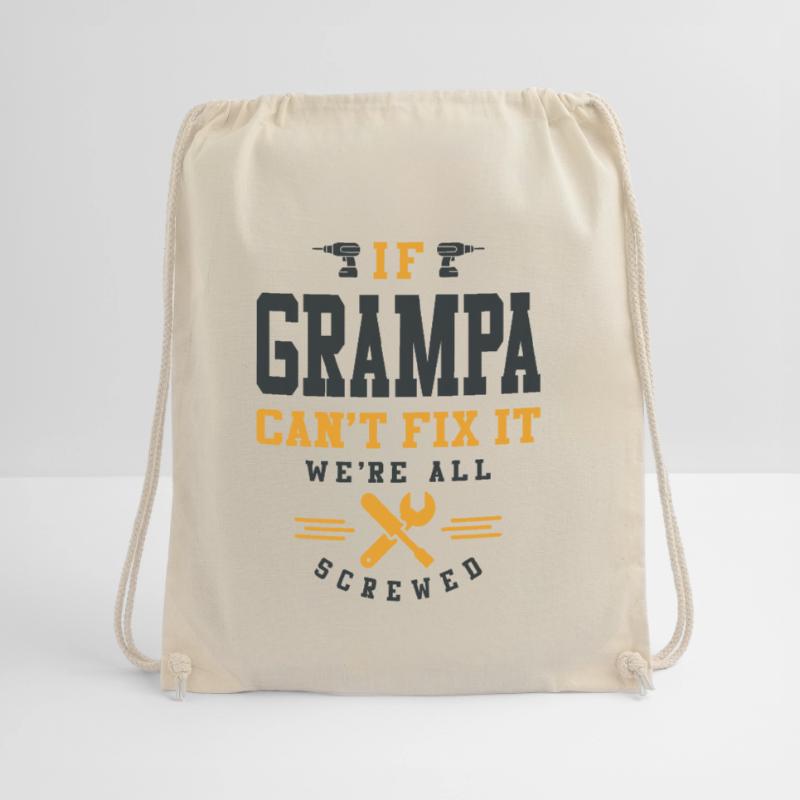 Grandpa's Got This - When Dad's Fixes Fail Drawstring Bag