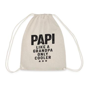 Papi wie ein Opa Nur Kühler - Turnbeutel - Natur - Vorne