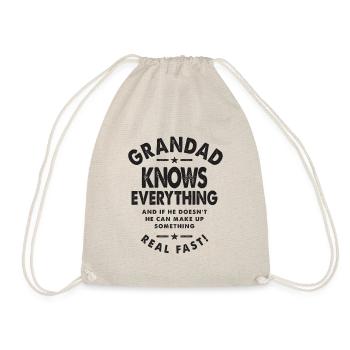 Grandad Knows Everything - Dad & Grandpa - Drawstring Bag - nature - Front