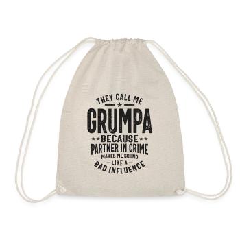 Grumpa - Pas une mauvaise influence, juste un crime de partenaire - Sac de sport léger - nature - Devant