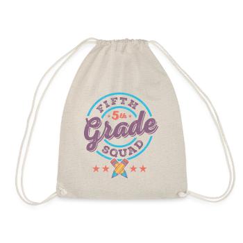 Fifth 5th Grade Squad Team Back To School Teacher - Drawstring Bag - nature - Front