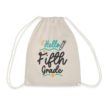 Bonjour Élève enseignant de cinquième année de la rentrée scolaire - Sac de sport léger - nature - Devant