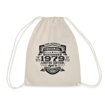 Original November 1979 43rd Birthday Gift - Drawstring Bag - nature - Front