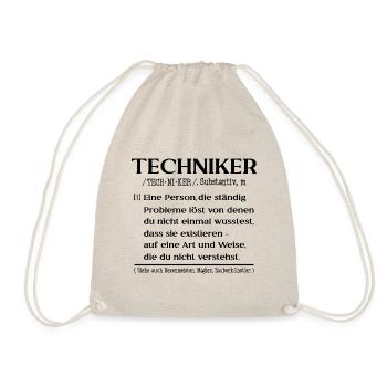 Techniker Definition - Turnbeutel - Natur - Vorne