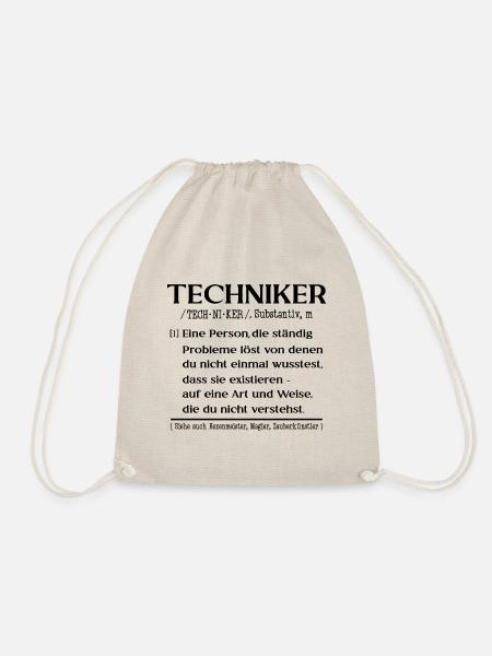 Techniker Definition - Turnbeutel - Natur