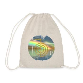cho ku rei gold before rainbow - Drawstring Bag - nature - Front