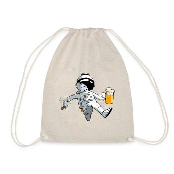 Lustige Astronaut mit Bier - Turnbeutel - Natur - Vorne