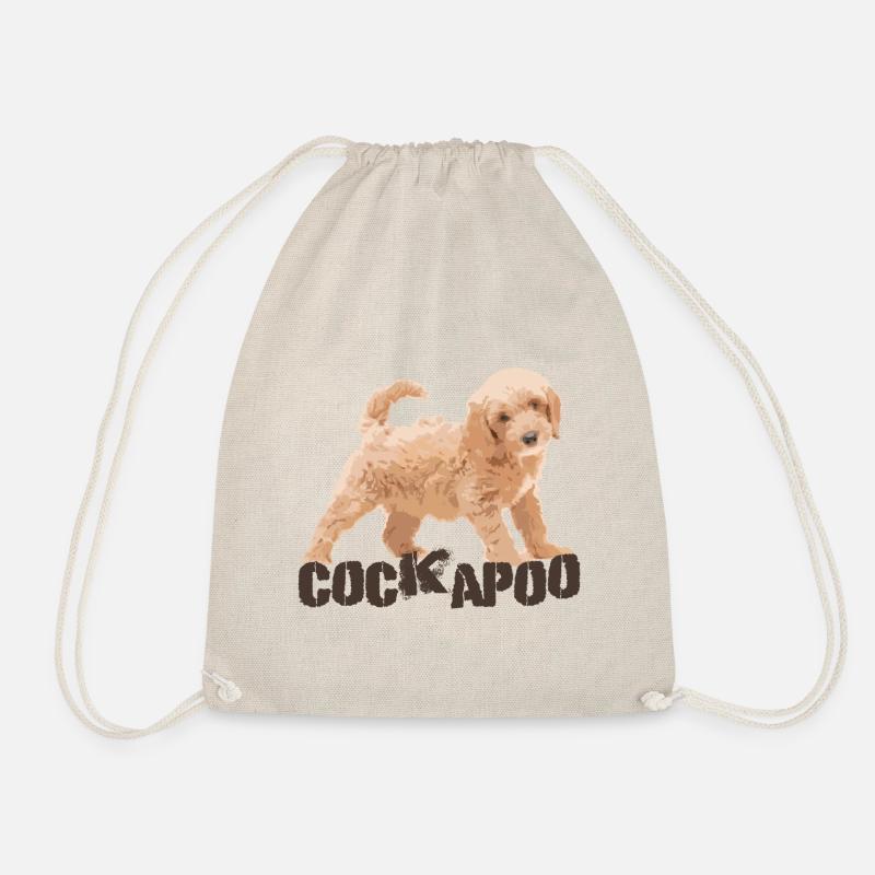 Cockapoo - Drawstring Bag - nature