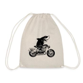 Motorrad Hai - Turnbeutel - Natur - Vorne