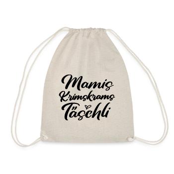 Mamis Krimskrams Täschli Mami Schweiz Mutter - Turnbeutel - Natur - Vorne
