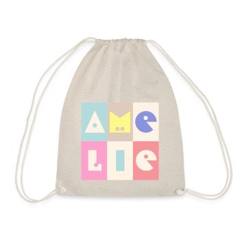 Amelie Name Baby Girl Colorful - Drawstring Bag - nature - Front