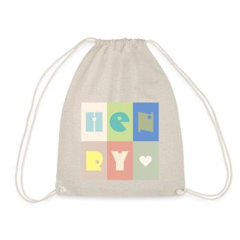 Henry Name Baby Boy Colorful - Drawstring Bag - nature - Front