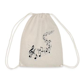 Music notes musician NEW DESIGN 2020 - Drawstring Bag - nature - Front