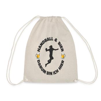 Torwart Handball Handballspieler Verein Alkohol - Turnbeutel - Natur - Vorne