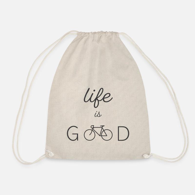LIFE IS GOOD RENNRAD - Turnbeutel - Natur
