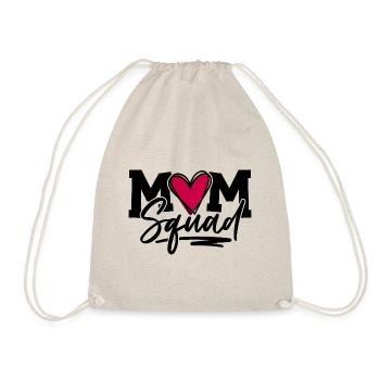 Mom Squad - Team Mama - Momlife - #Motherlife - Turnbeutel - Natur - Vorne