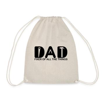 Papa. Fixierer aller Dinge. - Turnbeutel - Natur - Vorne