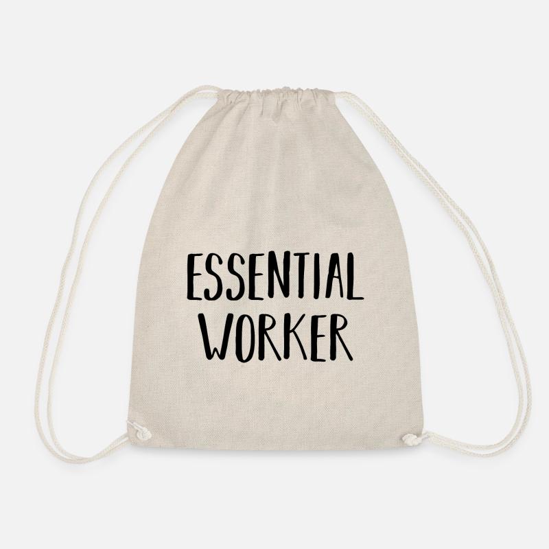 Essential Worker Funny Essential Employee Humor - Drawstring Bag - nature