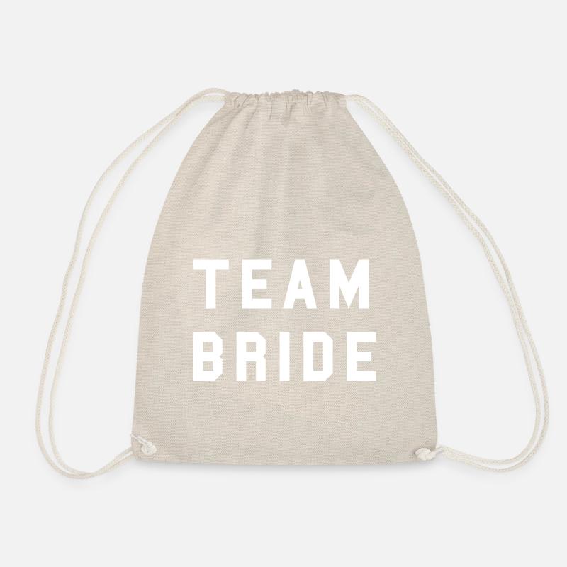 TEAM BRIDE College Design Weiß - Turnbeutel - Natur