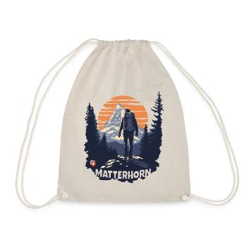 Matterhorn Trekking Wandern Zermatt Souvenir - Turnbeutel - Natur - Vorne