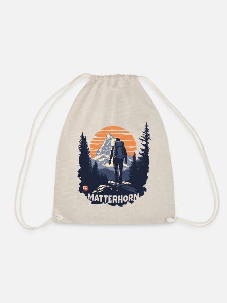 Matterhorn Trekking Wandern Zermatt Souvenir - Turnbeutel - Natur