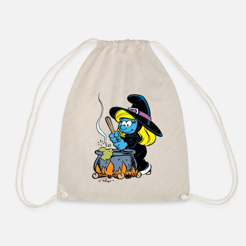 Smurfs Design Smurfette As A Witch - Drawstring Bag - nature