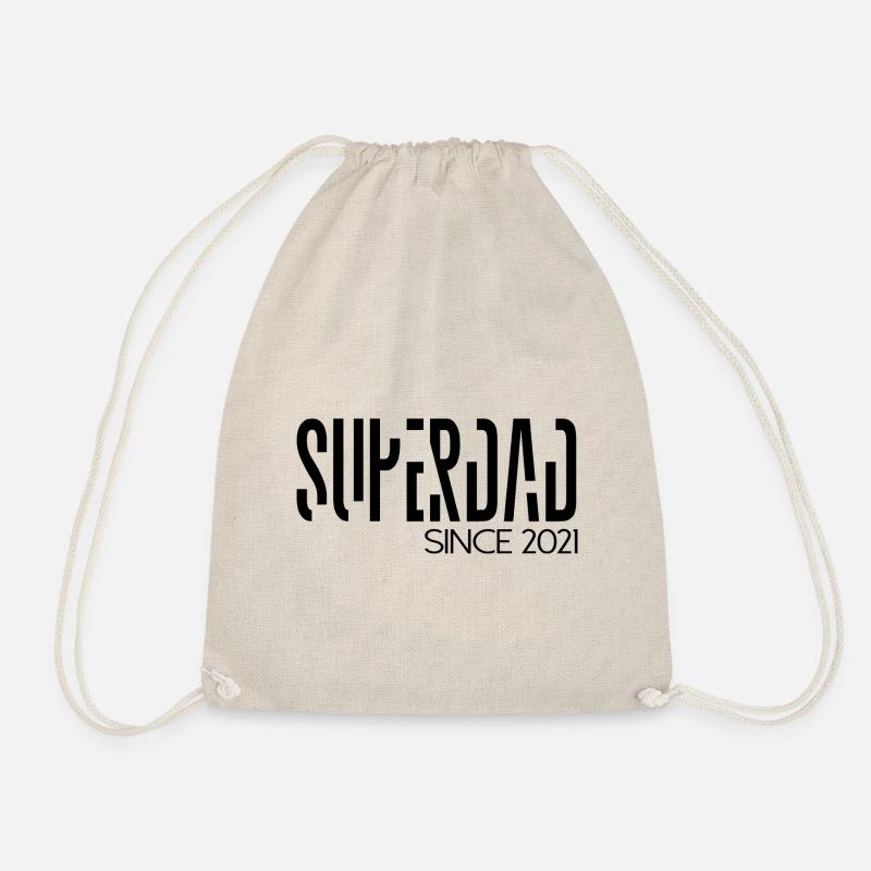 Superdad since 2021 Spruch Schrift - Turnbeutel - Natur